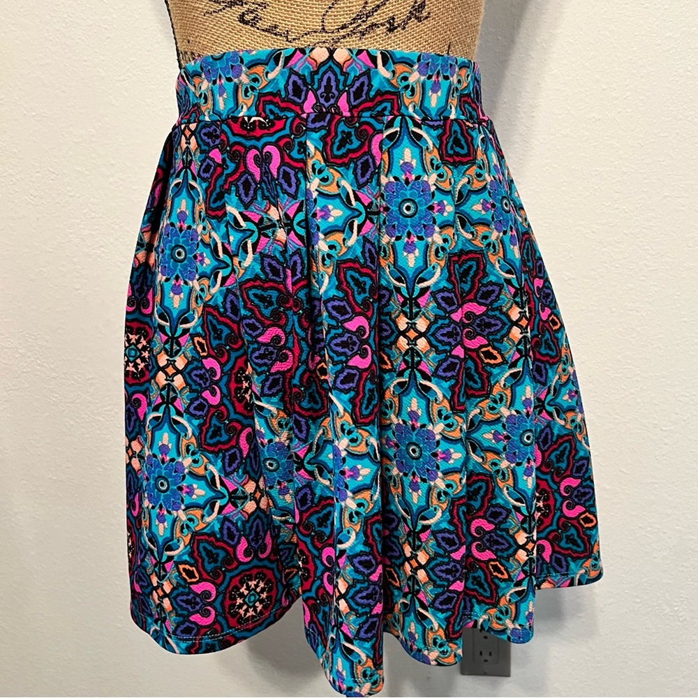 Alya Multicolor Skater Skirt
